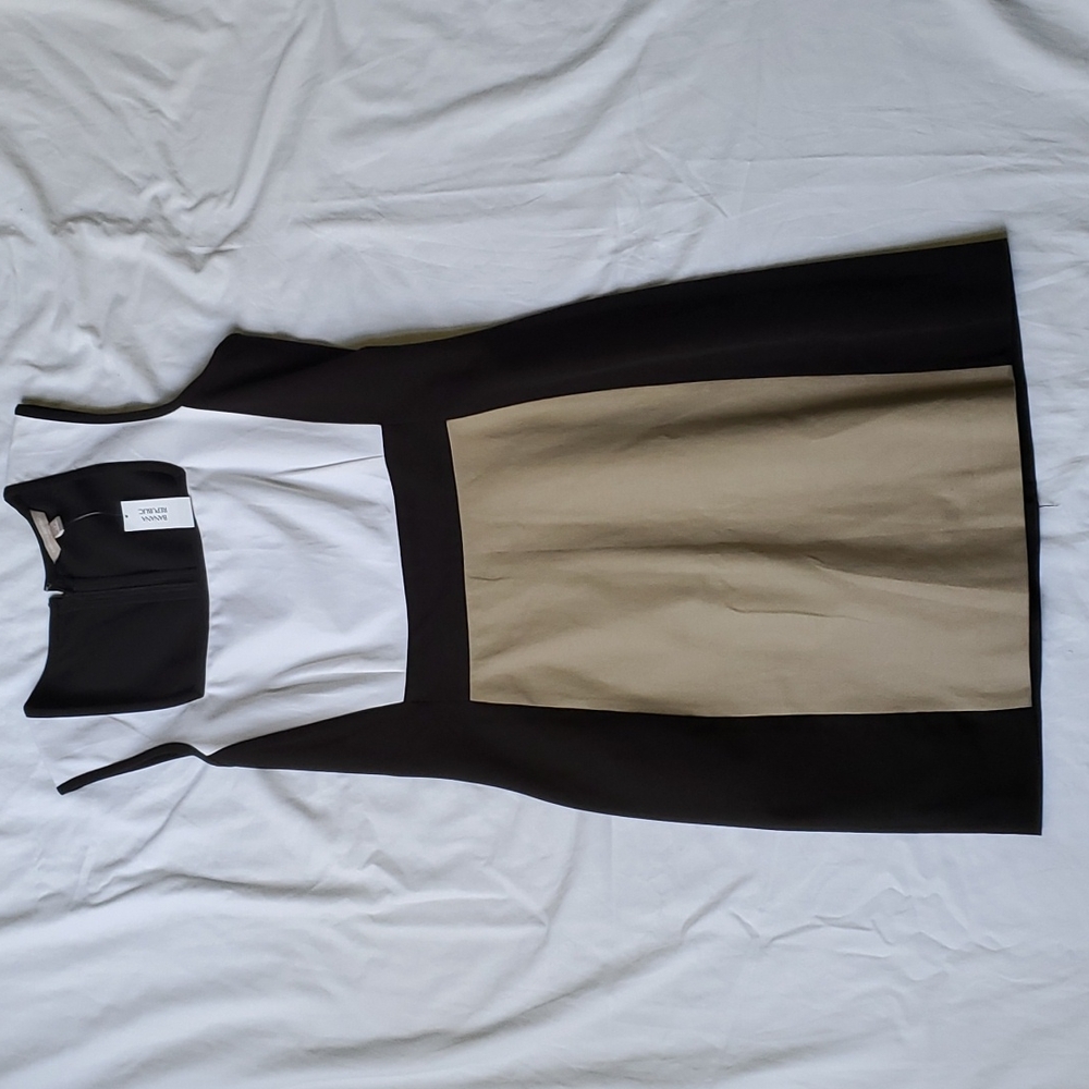 Neutral Color block Banana Republic sheath dress